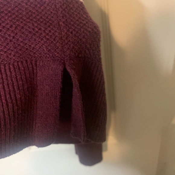 Women’s GAP LS Burgundy & Pink Waffle Neck Lightweight Sweater | L - Picture 6 of 8